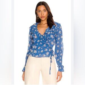 FREE PEOPLE  Ruffle Top size L